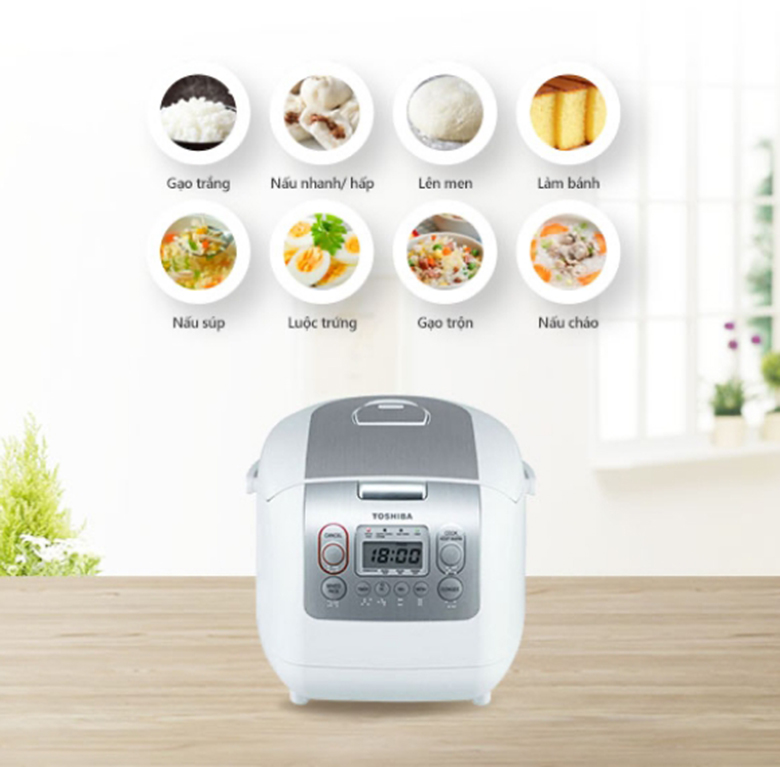 Nồi cơm điện tử Toshiba 1.8 lít RC-18NTFV(W)