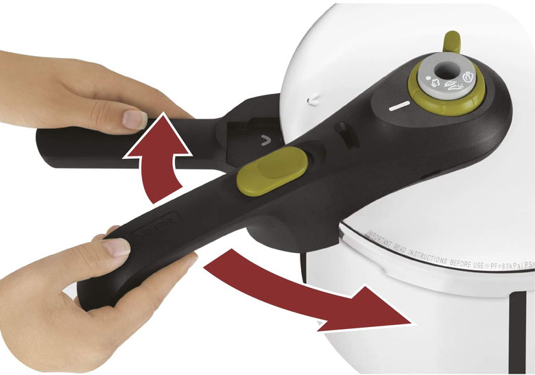 Nồi áp suất cơ inox Tefal Secure 5 Neo 6 lít P2530737 - Khoá trượt thông minh