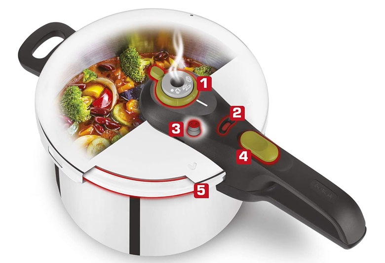 Nồi áp suất cơ đế từ inox Tefal Secure 5 Neo 4L P2534237 - Ninh nhừ trong thời gian ngắn