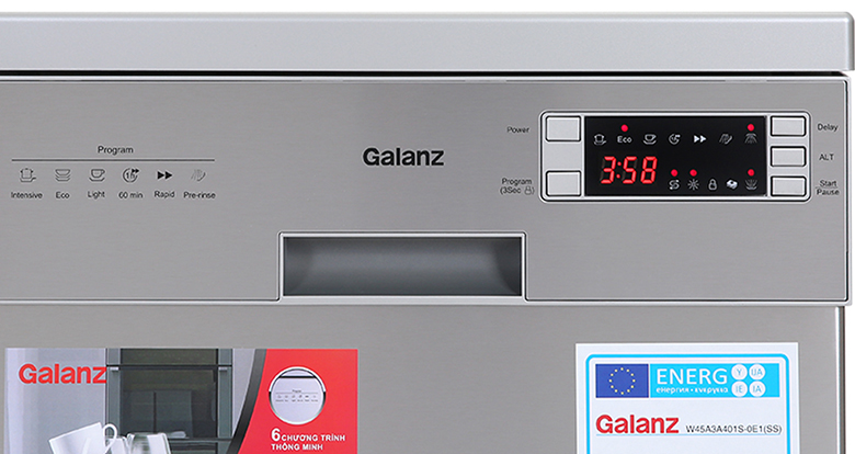 Máy rửa bát Galanz W45A3A401S-0E1(SS) có 6 chương trình rửa
