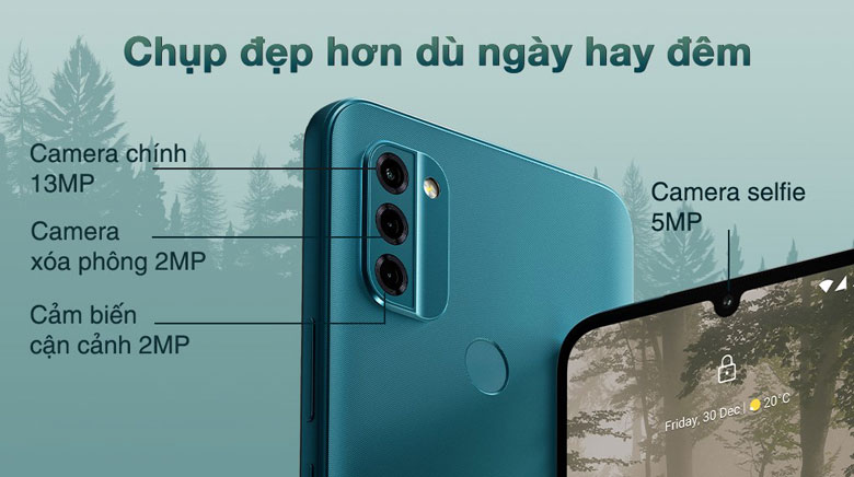 Điện thoại Nokia C31 4GB/128GB Xanh thiên hà - Camera chụp đẹp mọi lúc mọi nơi