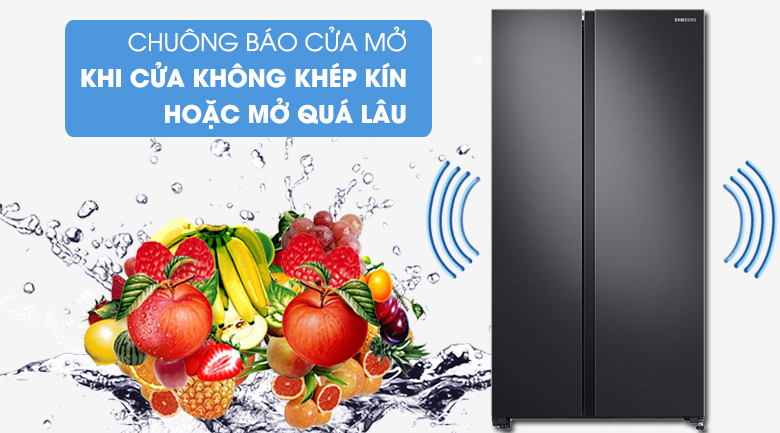 Tủ lạnh RS62R5001B4SV có chuông báo tư động kêu khi mở cửa không khép kín