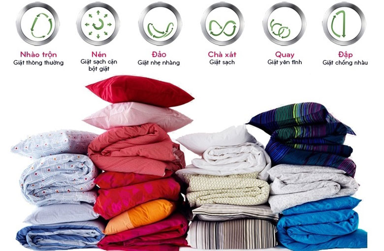 Máy giặt LG Inverter 9kg FV1209S5W lồng ngang - Giặt sạch nhẹ nhàng với công nghệ 6 Motion