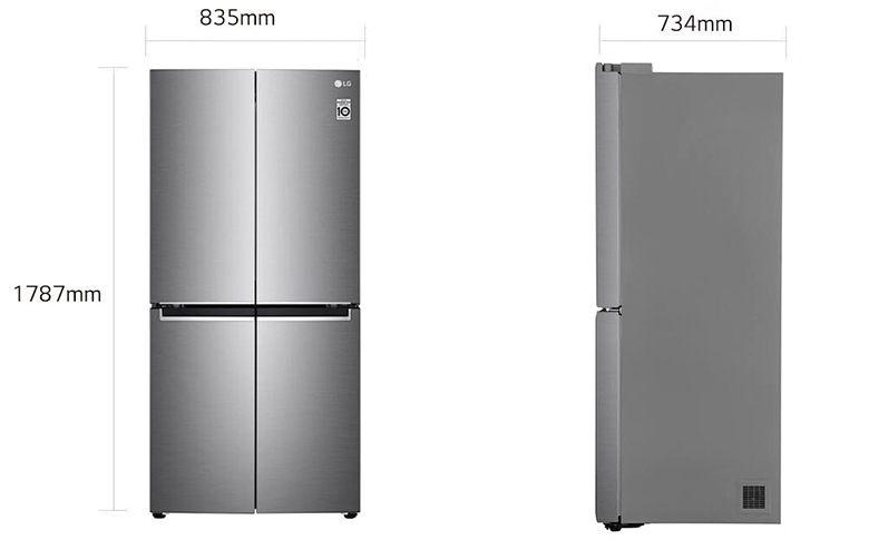 Kích thước tủ lạnh LG GR-B53PS