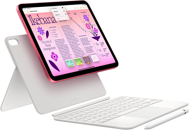 Máy tính bảng Apple iPad 10 (2022) 10.9" Cellular 256GB Pink MQ6W3ZA/A - Tương thich Magic Keyboard Folio
