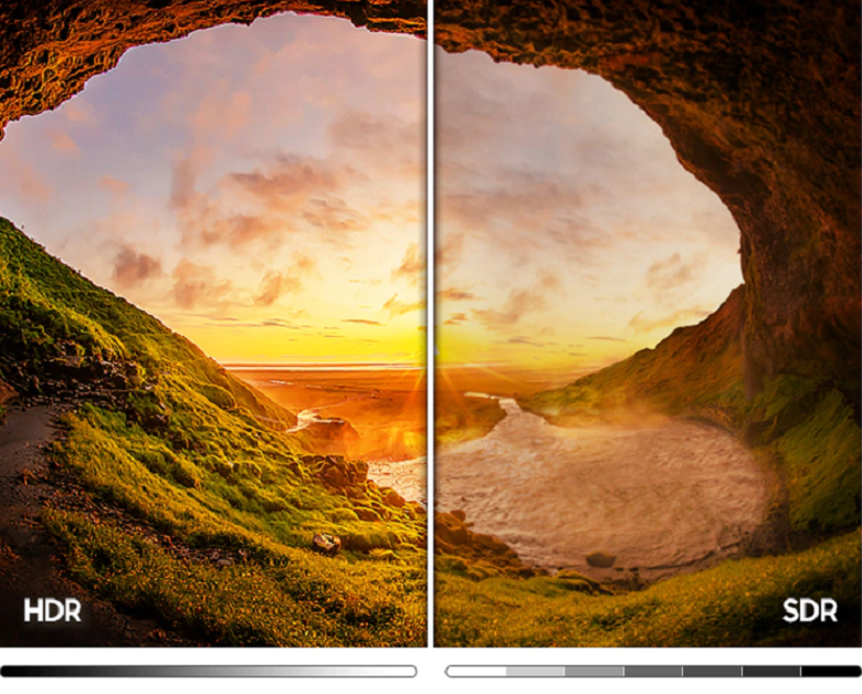 Smart Tivi Samsung 4K 55 inch UA55AU7700 công nghệ HDR