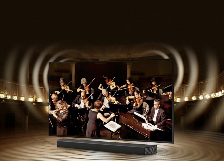 Smart Tivi Samsung 4K 55 inch UA55AU7700 công nghệ âm thanh sống động