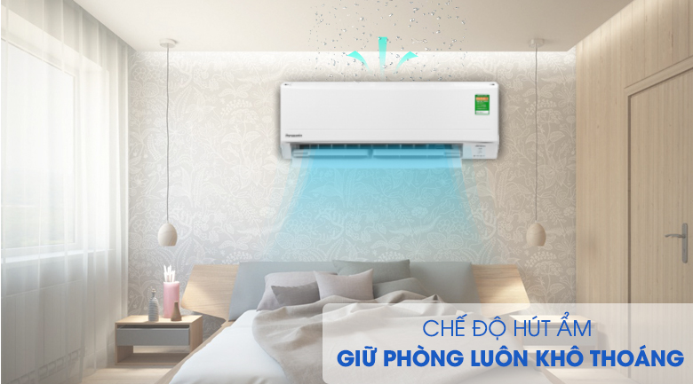 Điều hòa Panasonic 1 chiều Inverter 9000BTU CU CS PU9XKH 8M chức năng hút ẩm