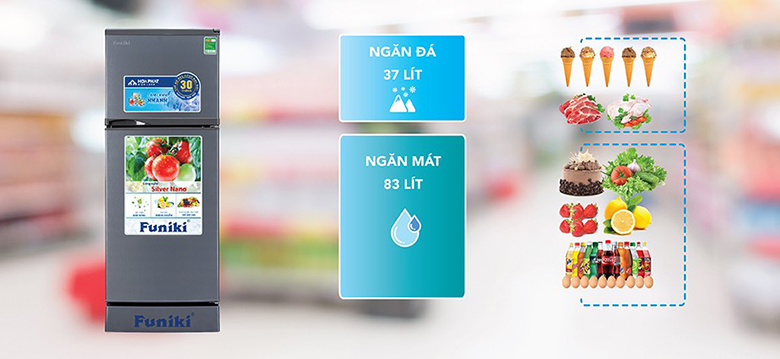 Tủ lạnh Funiki FR 125CI thông tin thiết kế