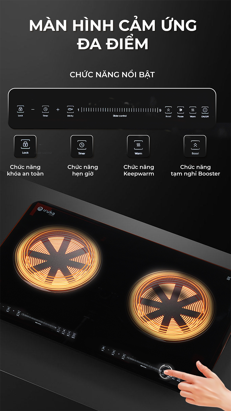 Bếp từ Iruka I-28 điều khiển cảm ứng