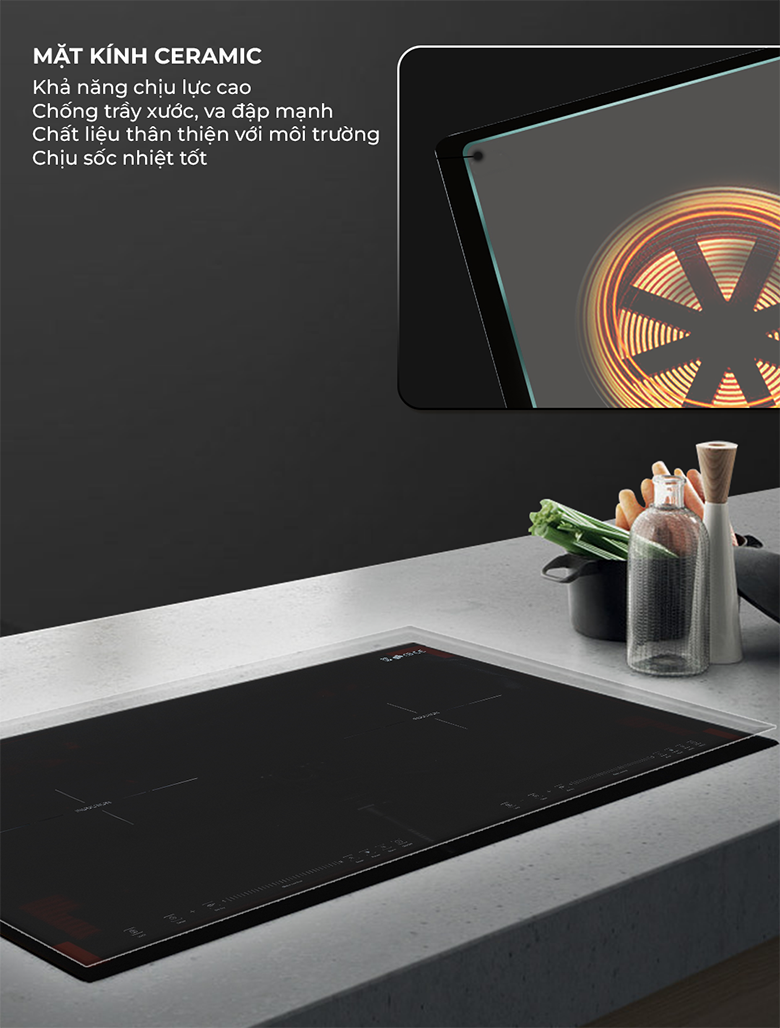 Bếp từ Iruka I-28 có mặt kính ceramic