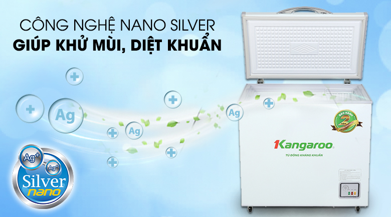 Tủ đông Kangaroo KG265NC1 công nghệ khử mùi diệt khuẩn