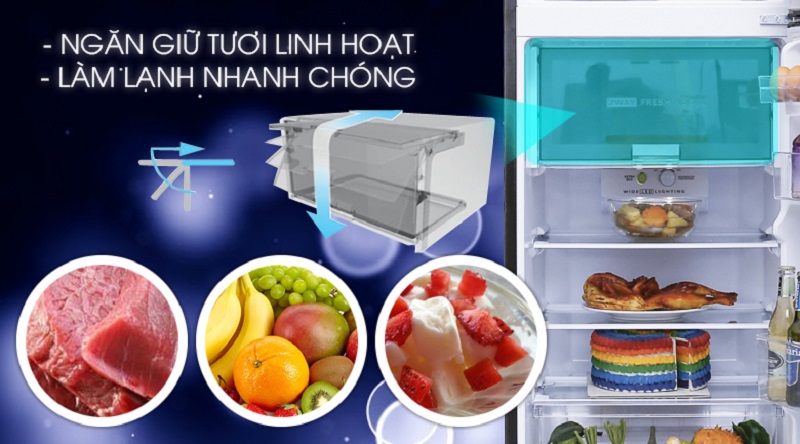 Tủ lạnh Sharp SJ X251E DS giữ được thực phẩm luôn tươi ngon