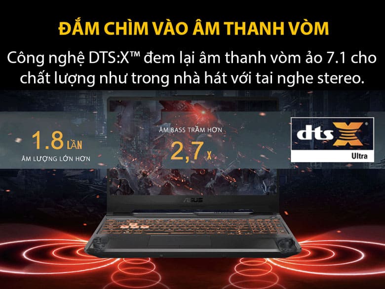 Laptop Asus Gaming TUF A15 FA506ICB-HN355W - Âm thanh vòm đỉnh cao
