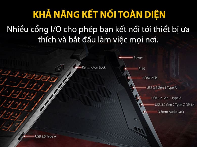 Laptop Asus Gaming TUF A15 FA506ICB-HN355W - Kết nối linh hoạt