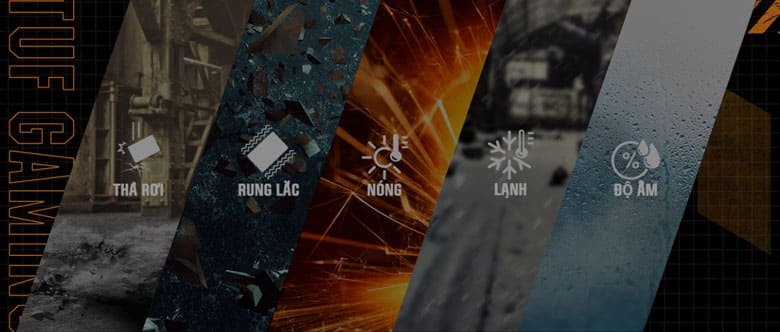 Laptop Asus Gaming TUF F17 FX706HC-HX579W - Độ bền chuẩn MIL-STD-810H quân đội