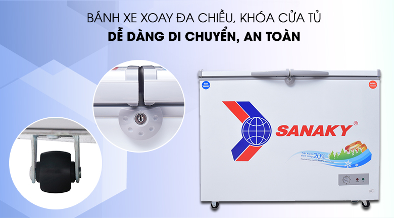 Giá Tủ đông Sanaky VH-4099W1 được thiết kế