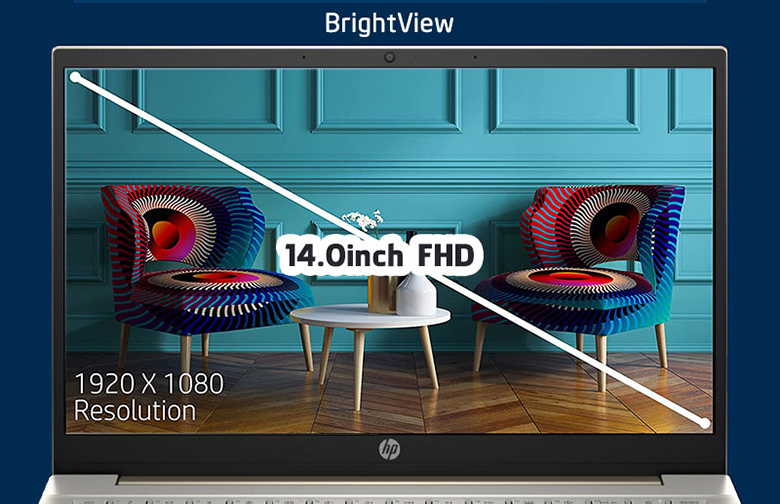 Màn hình Full HD - Laptop HP Pavilion 14-DV2069TU 7C0P1PA
