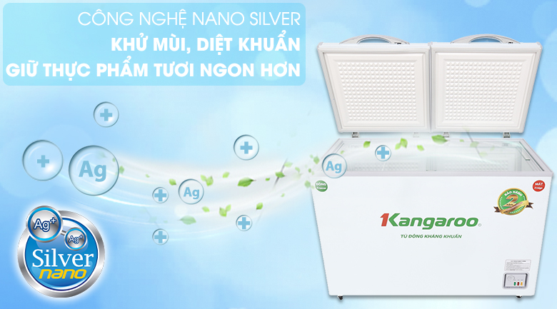 Tủ đông Kangaroo 400 lít KG400NC2 công nghệ kháng khuẩn an toàn
