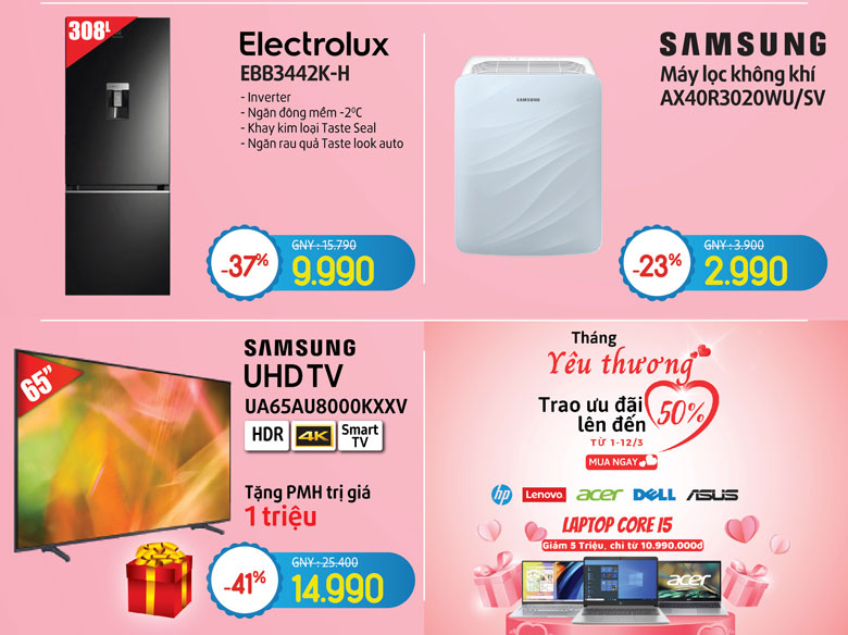 8/3 Trao Quà Tặng - Trọn Yêu Thương: Giảm đến 44%