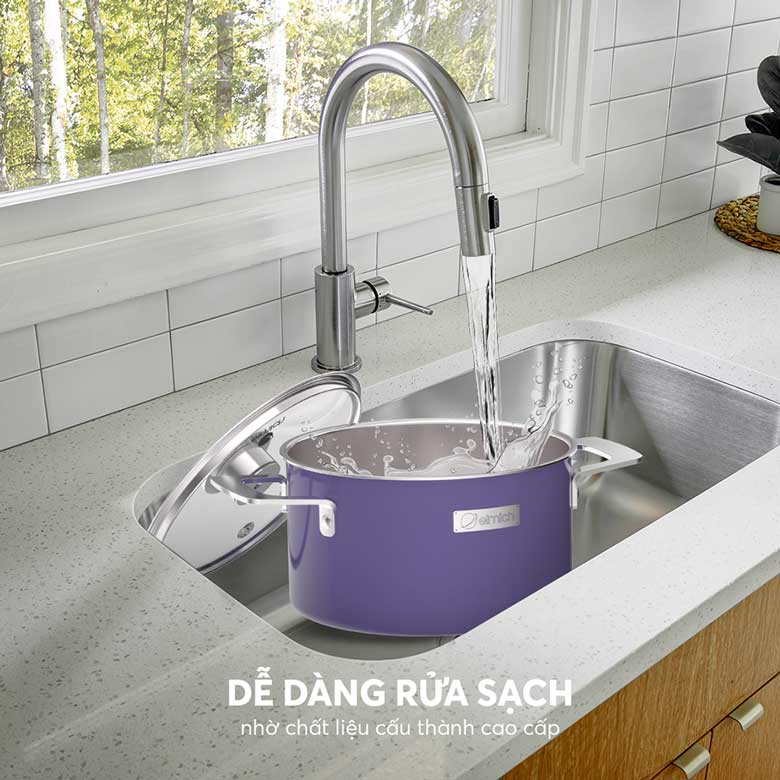 Bộ nồi inox liền khối Elmich Hera EL-8190 - Vệ sinh dễ dàng