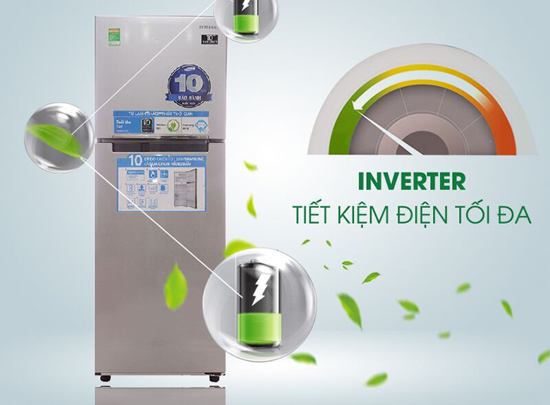 Tủ lạnh Samsung Inverter 234 lít RT22FARBDSA/SV công nghệ tiết kiệm điện