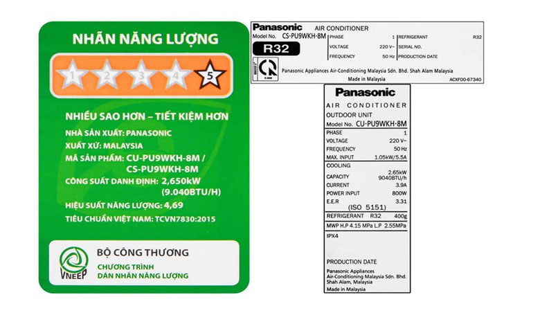 Cách nhận biết điều hòa Panasonic chính hãng kiểm tra tên model sản phẩm