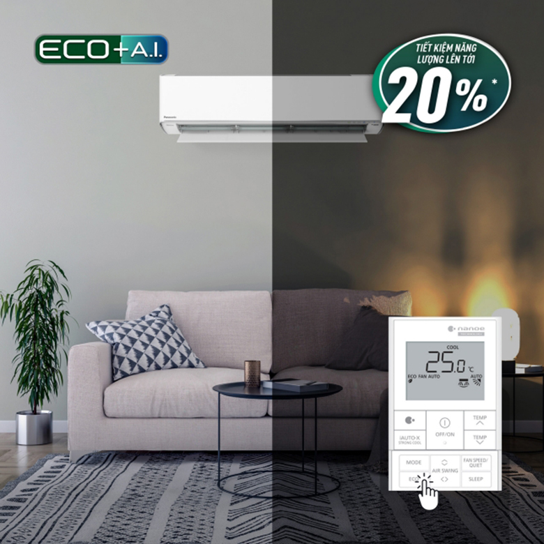 Bộ cảm biến Eco - Điều Hòa 2 chiều Panasonic Inverter 17.100 BTU CU/CS-XZ18ZKH-8