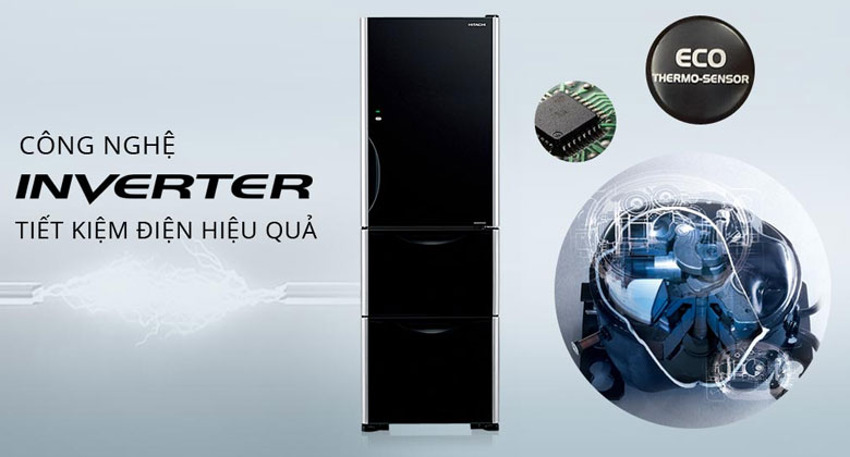 Tủ lạnh Hitachi 3 cánh ngăn đá dưới: Tiết kiệm điện