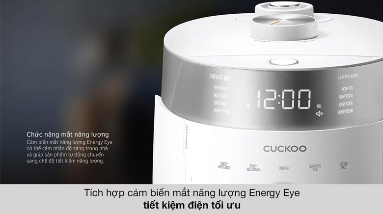 Nồi cơm điện Cuckoo 1.8 lít CRP-LHTR1009F/WHSIVNCV Trắng - Cảm biến Energy Eye