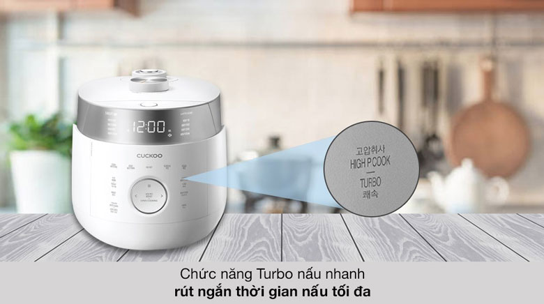 Nồi cơm điện Cuckoo 1.8 lít CRP-LHTR1009F/WHSIVNCV Trắng - Nấu nhanh Turbo