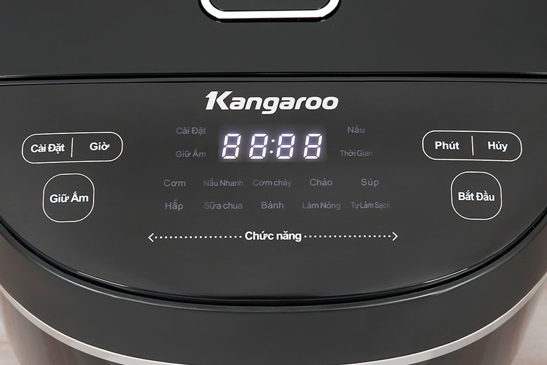 Nồi cơm điện cao tần Kangaroo 1.8 lít KG18RIH1 - Bảng điều khiển cảm ứng Tiếng Việt