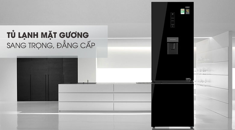 Tủ lạnh Aqua có ngăn đông mềm 320 lít AQR-B379MA(WGB)