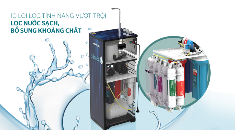 Máy lọc nước RO nóng lạnh Sunhouse SHA76213CK-S 10 sản phẩm máy lọc nước tạo khoáng có tốt không?