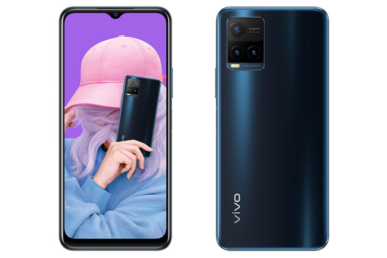 Thiết kế - điện thoại Vivo Y21s Xanh