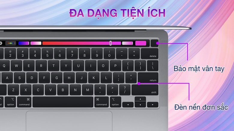 Apple Macbook Pro M2 256Gb 2022 MNEP3SA/A (Silver) - Bảo mật vân tay an toàn và tiện lợi